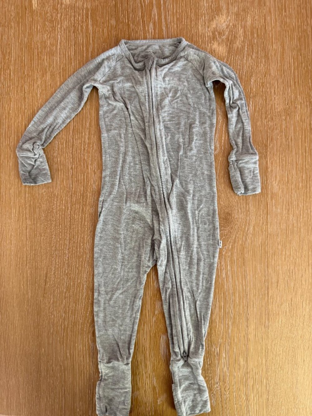 Little Sleepies Heather Gray Zippy Size 12-18 months